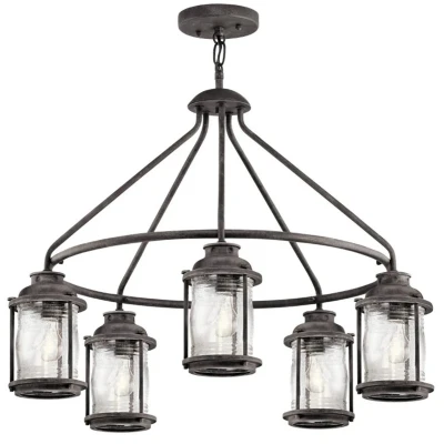 Afbeelding van Hanglamp Ashland Bay in verweerde zink optiek