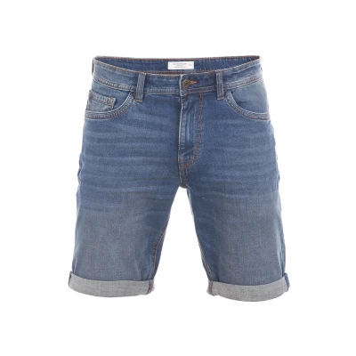 Afbeelding van Tom Tailor Heren Short Broeken Josh regular/straight Fit Blauw W 34 Volwassenen Korte Jeans Broek Bermuda