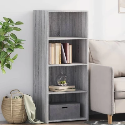 Afbeelding van Hoge kast 50x41x124 cm bewerkt hout grijs sonoma eikenkleurig