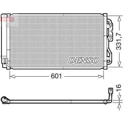 Afbeelding van DENSO DCN05033 Condensor Airco Zonder droger R 134a BMW: 3 Touring, 4 Gran Coupe, 1 Hatchback