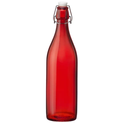Afbeelding van Bormioli Rocco Beugelfles / Weckfles Giara Rood 1 Liter
