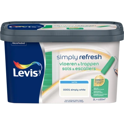 Afbeelding van Levis Simply Refresh Vloeren &amp; Trappen Satin White 2L