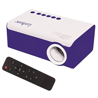 Afbeelding van Lexibook, Mini videoprojector HD, thuisbioscoop, geïntegreerde luidspreker, afstandsbediening inbegrepen, HDMI/USB/AV/micro SD connectiviteit, blauw/wit, PJR150
