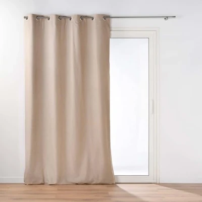 Afbeelding van Gordijn met ringen en verduisterende laag, dubbel laags, 140 x 260 cm