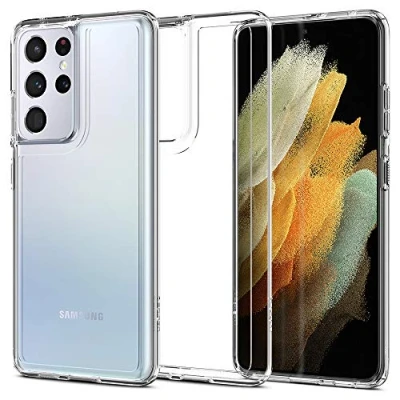 Afbeelding van Spigen Samsung Galaxy S21 Ultra Hoesje Back Case Hybrid Transparant