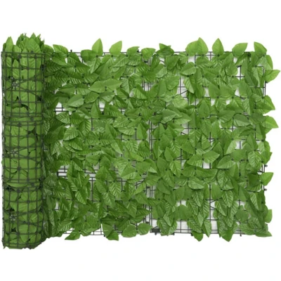 Afbeelding van Balkonscherm met groene bladeren 600x75 cm