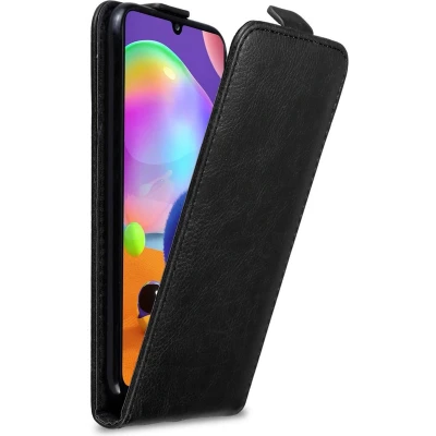 Afbeelding van Cadorabo Hoesje geschikt voor Samsung Galaxy A31 in ZWARTE NACHT Beschermhoes flip design Case Cover met magnetische sluiting