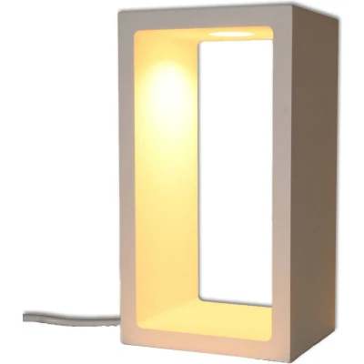 Afbeelding van Artdelight Tafellamp Corridor Wit LED 6W 2700K IP40 3 stappen Dimmer