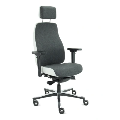 Afbeelding van 06Z Elvio High End Ergonomische Stoel met hoofdsteun in Grijs