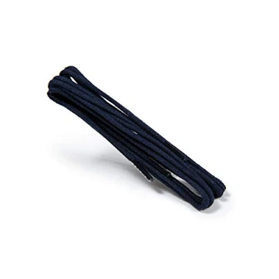 Afbeelding van Kaps Fijne gewaxte ronde veters, 2 mm kwaliteit, veters van 100% katoen, voor casual en modieuze schoenen, gemaakt in Europa, 1 paar, vele mooie kleuren lengtes, 57 Marineblauw
