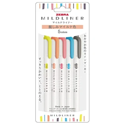 Afbeelding van ZEBRA WKT7 N 5C Mildliner TL pen, zachte kleur (Friendly Mild Color)