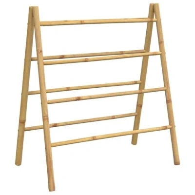 Afbeelding van Handdoekladder met 4 sporten 90x50x100 cm bamboe