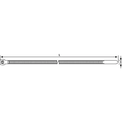 Afbeelding van HellermannTyton 118 00018 T50MOS HS BK C1 Kabelbinder 245 mm 4.60 Zwart Hittegestabiliseerd 100 stuk(s)