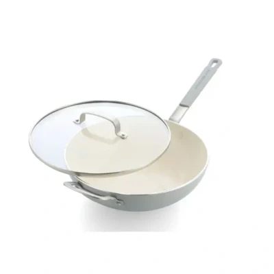 Afbeelding van Dagelijkse Kost Jeroen Meus Proline pastapan / wokpan met deksel keramische antikleef D28cm