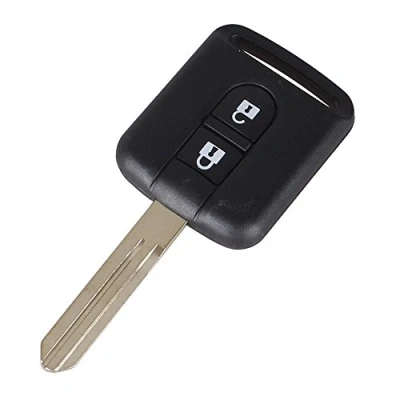 Afbeelding van PHONILLICO Sleutelhoes voor Nissan Almera Cabster Micra Navara Pathfinder X Trail Qashqai Plip sleutel afstandsbediening 2 knoppen mes