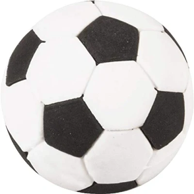 Afbeelding van Brunnen Gum Voetbal Jongens 3,5 Cm Rubber Zwart/wit
