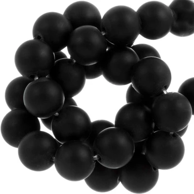 Afbeelding van Black Stone Kralen Mat (4 mm) 95 Stuks