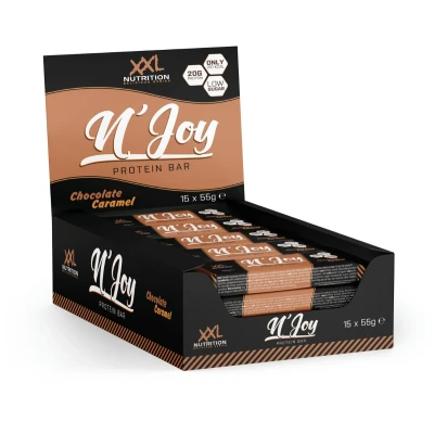 Afbeelding van XXL Nutrition N&#039;Joy Protein Bar 15 Pack Eiwitrepen &amp; snacks, Proteïne repen Smeuïge Eiwit Reep én Hoog in Chocolade Caramel