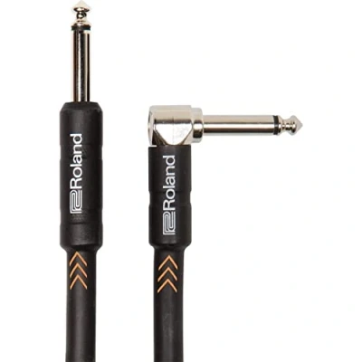 Image de Roland Câble d&#039;instrument coudé/droit de 6,3 mm série noire RIC B10A