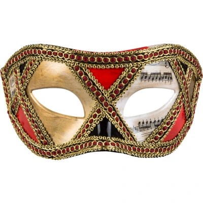 Afbeelding van Boland Oogmasker Venice scacchi Multi Volwassenen Showgirl Glamour Carnaval accessoire Venetiaans masker