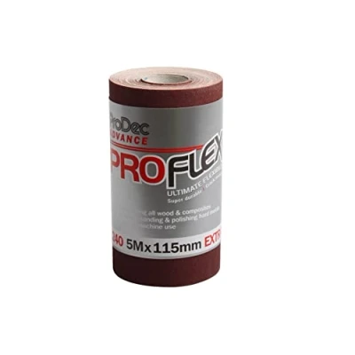 Afbeelding van ProDec Advance PAPFV240 Proflex schuurpapier aluminiumoxide, korrel 240, extra fijn, 5 m x 115 mm, bruin