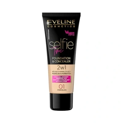 Afbeelding van Eveline Cosmetics Selfie Time Foundation &amp; Concealer 03 Vanilla 30ml.