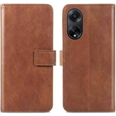 Afbeelding van iMoshion Hoesje Geschikt voor Oppo A98 Met Pasjeshouder Luxe Bookcase Bruin
