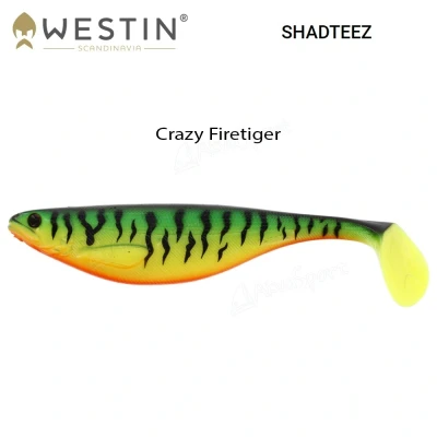Afbeelding van Westin Shad Teez 9cm 7g Kleur : Crazy Firetiger