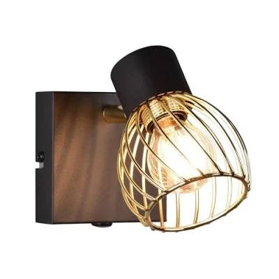 Afbeelding van REALITY ARDON Spot Zwart goud excl. 1x E14 10W