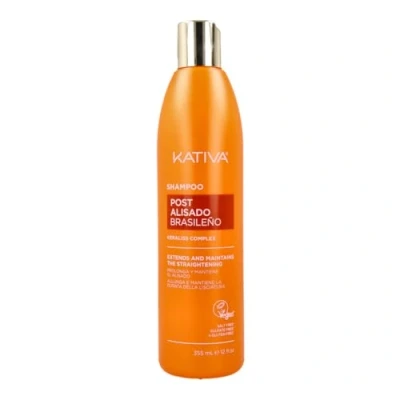Afbeelding van KATIVA Braziliaanse conditioner, shampoo zachtheid en glans anti kroes effect 335 ml verlengt de gladheid met 50% sulfaat parabenenvrij voor verzorging van gladmaking