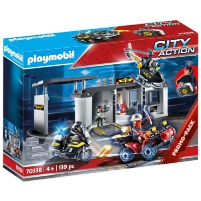 Image de 70338 Playmobil Quartier général transportable policiers d&#039;élite