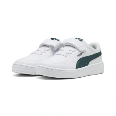 Afbeelding van Court Classic Clean sneakers, Groen/Wit, Maat 34 PUMA