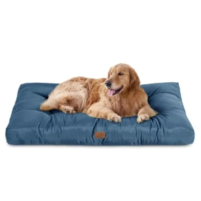 Afbeelding van BEDSURE Hondenkussen Grote Honden Wasbaar 120x90cm Hondenmatras XXL voor Grote, Middelgrote Buiten Gevoerde Hondenmat Donkerblauw in 10cm Hoogte, XL Koelmat Huisdieren