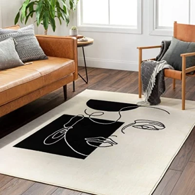 Afbeelding van SURYA Vloerkleed Woonkamer, Slaapkamer Modern Scandinavisch Tapijt BEA Meerkleurig/Blauw 160x220 cm