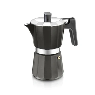 Afbeelding van Italiaanse Koffiepot Black Edition BRA 12 bekers