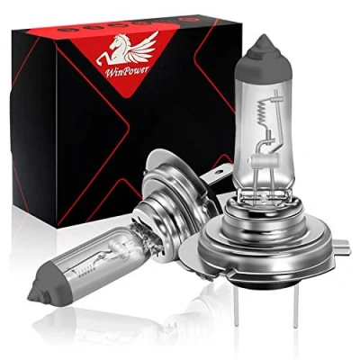 Afbeelding van WinPower H7 Halogeenkoplampen voor vrachtwagens, 70 W, 3000 K, geel, 24 V, zeer helder, 2 stuks