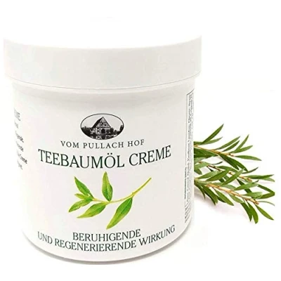 Afbeelding van Tea Tree Oil crème Teebaum olie 250 ml van Pullach Hof De Snuffelaar® Tegen vele huidirritaties