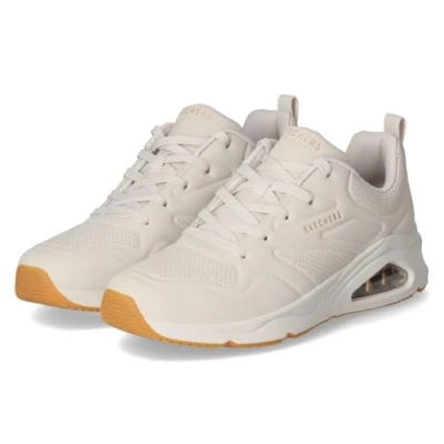 Afbeelding van Skechers Tres Air Uno Sneakers beige Textiel Dames Maat 38