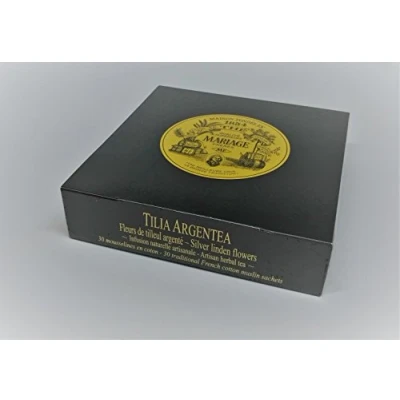 Afbeelding van Mariage Frères TILIA ARGENTEA Fleurs de tilleul argenté, infusion naturelle artisanale Biologische tuin* Doos met 30 zakjes van chiffon thee