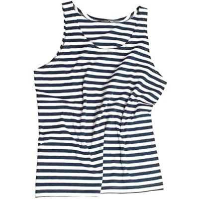 Afbeelding van Mil Tec Russ.Gestreepte tanktop, Blauw/Wit