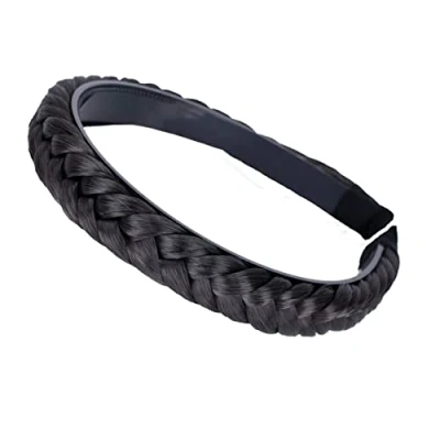 Afbeelding van CAISHA Gevlochten Haarband Haarstukje Hoofdband Hoofdtooi Haaraccessoires Bruin Zwart HHR13