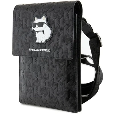 Afbeelding van Karl Lagerfeld Universal phone pouch Monogram Choupette Black