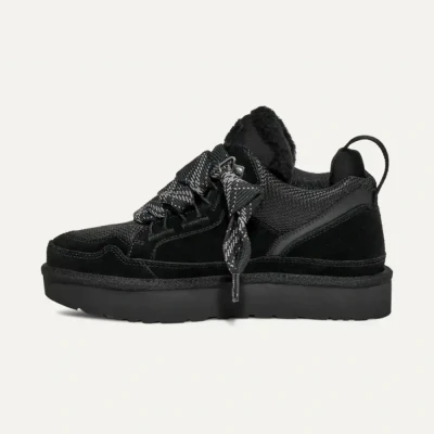 Afbeelding van UGG Lowmel Skateschoenen, Dames, Maat: 42, Black Leer en textiel