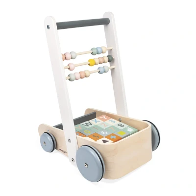 Afbeelding van Janod loopwagen met blokken sweet cocoon 20st