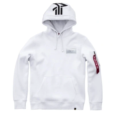 Image de Alpha Industries Back Print Hoody blanc S