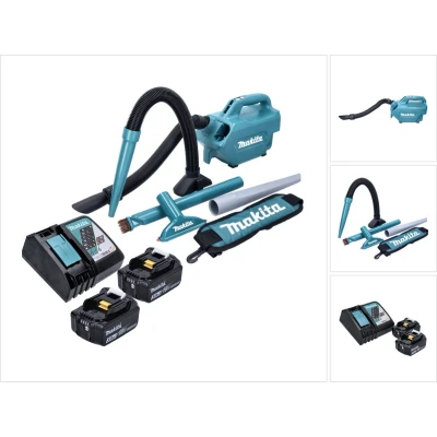 Afbeelding van Makita DCL 184 RF snoerloze stofzuiger 18 V 54 mbar 0,5 l + 2x oplaadbare accu 3,0 Ah lader