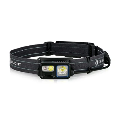 Afbeelding van OLIGHT Array 2S Led hoofdlamp met bewegingssensor, 1000 lumen, 140 m, USB oplaadbare batterij, looptijd van 30 uur, rood licht en SOS modus, IPX4 instelbare stralingshoek voor