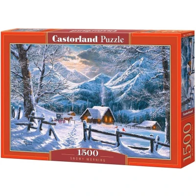 Afbeelding van Castorland Puzzel Snowy Morning 68 Cm Karton 1500 Stukjes