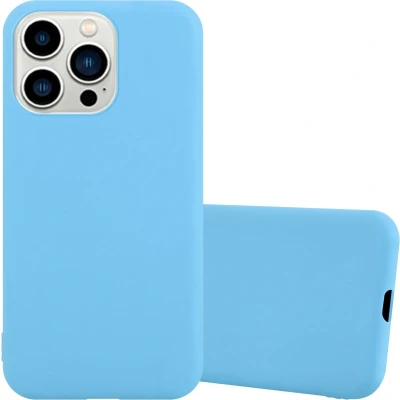 Afbeelding van Cadorabo Hoesje geschikt voor Apple iPhone 14 PRO in CANDY BLAUW Beschermhoes gemaakt van flexibel TPU silicone Case Cover