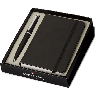 Afbeelding van Sheaffer balpen giftset VFM/G9405 matt black nickel plated met A6 notebook SF G2940551 4